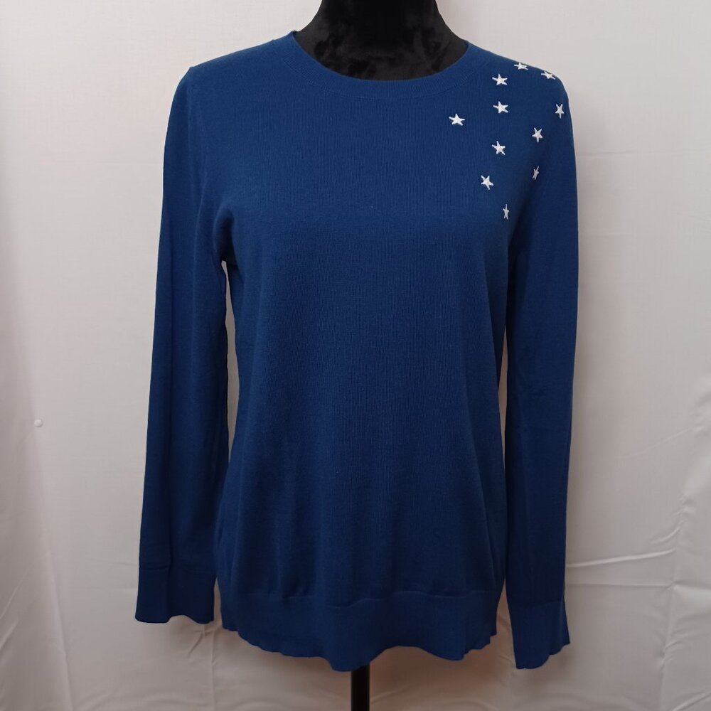 Women's Banana Republic Blue Star Sweater Size Medium‎